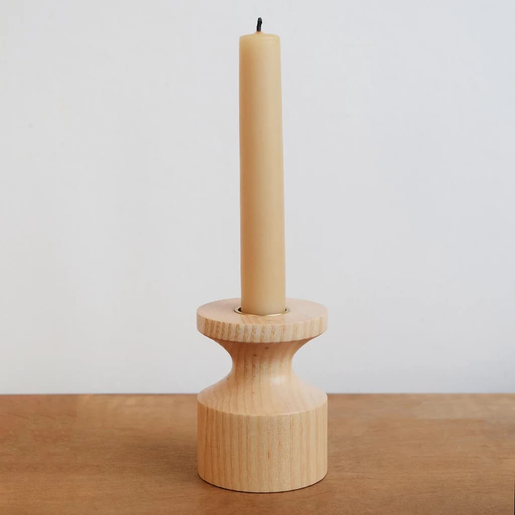 Minimal Wooden Taper Candle Holder