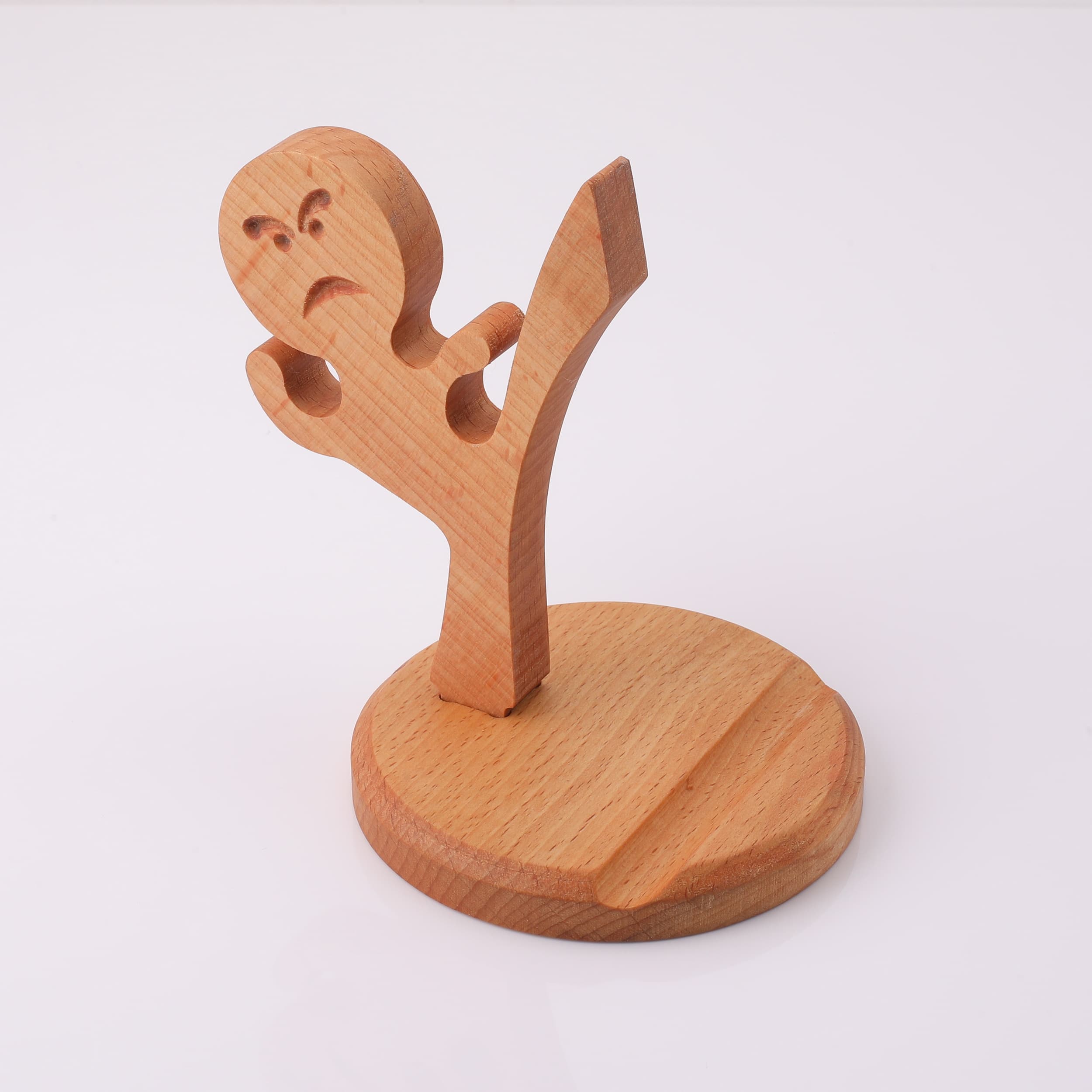 Wooden Yoga Phone Holder Stand
