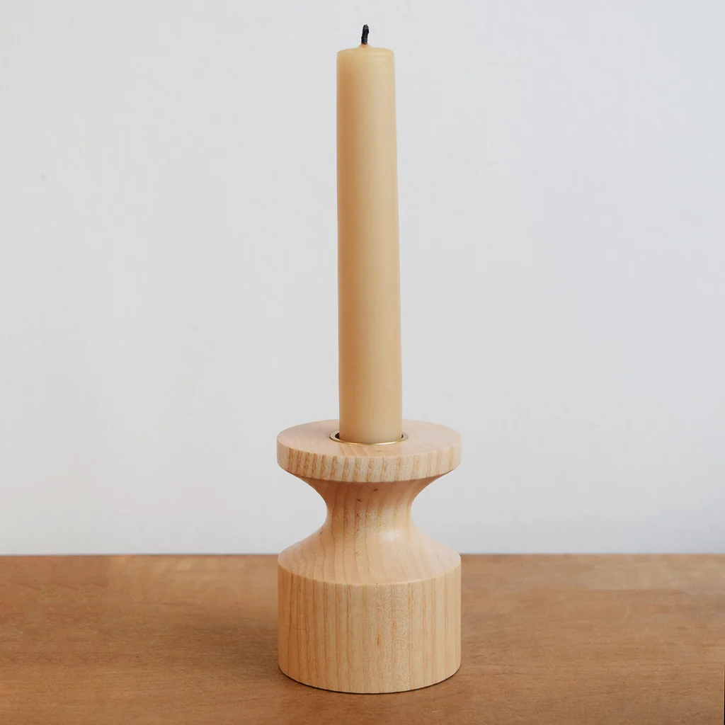 Minimal Wooden Taper Candle Holder