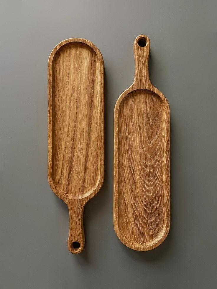 Long Handle Wooden Serving Tray
